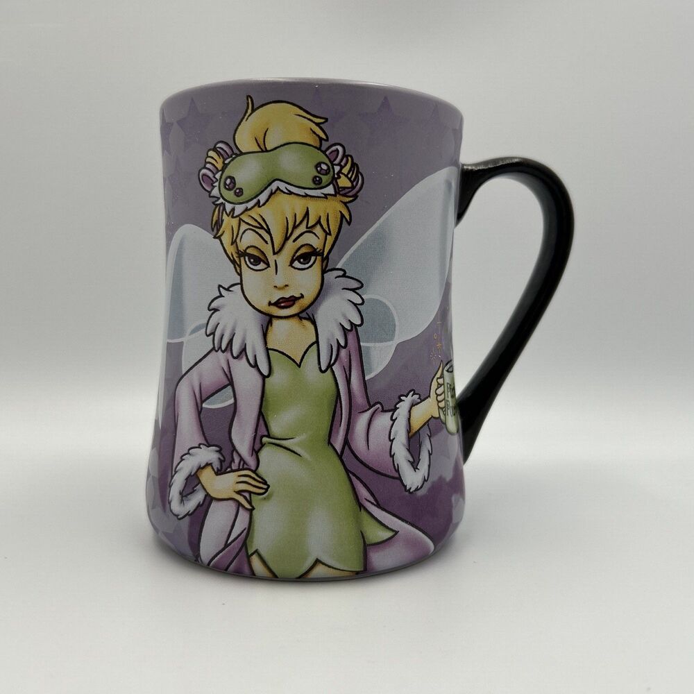 Tinker Bell Mornings Aren’t Magical Purple Pixie Coffee Mug Cup Disney Parks